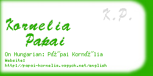 kornelia papai business card